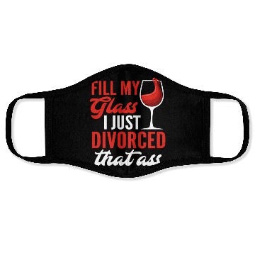 Discover Divorce Wine Divorce Party Face Masks