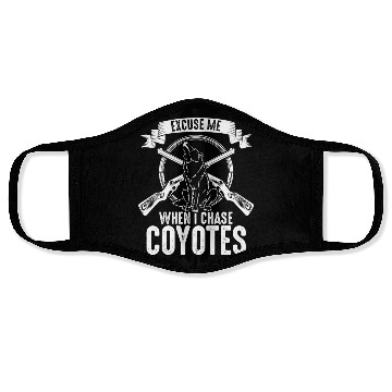 Discover Coyote Trapping Coyote Hunting Yote Hunting Gift Face Masks