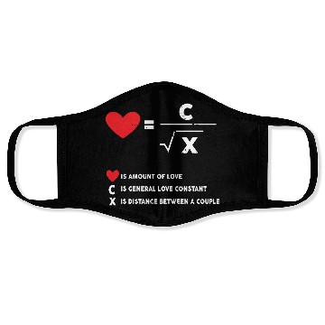 Discover amount of love math Face Masks