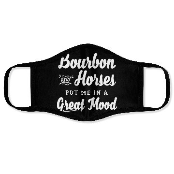 Discover Mens Bourbon and Horses Great Mood Fun Kentucky Face Masks
