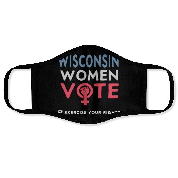 Discover Wisconsin Women Vote Voter 2022 Election Feminist Face Masks