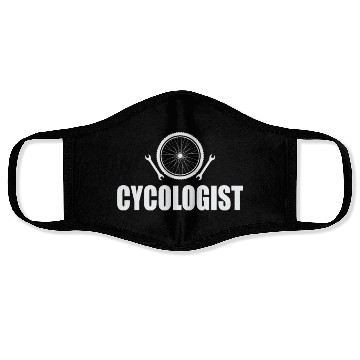 Discover Cycologist Bicycle Mechanic Workshop Face Masks
