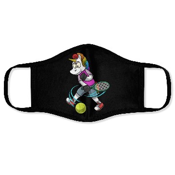Discover Tennis PLayer Unicorn Tennis Face Masks