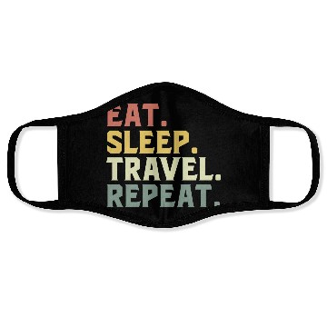Discover Eat Sleep Travel Repeat Face Masks