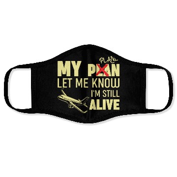 Discover Airline Pilot Pun Aircraft Pilot Face Masks