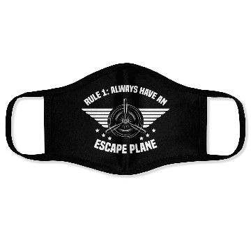 Discover Airline Pilot Pun Escape Plane Aircraft Pilot Face Masks