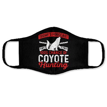 Discover Coyote Trapping Coyote Hunting Yote Hunting Gift Face Masks