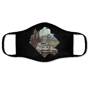 Discover Camping Mountains Wilderness Face Masks