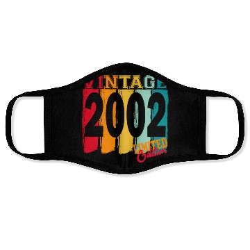 Discover Vintage 2002 Vintage Retro Birthday Face Masks