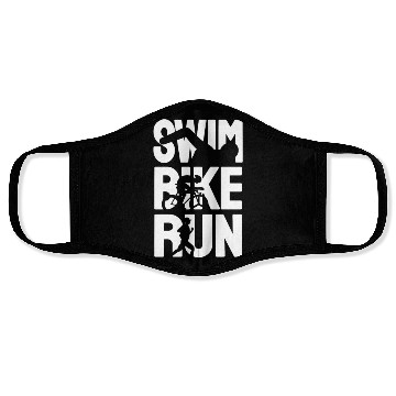 Discover Swim Bike Run Face Masks