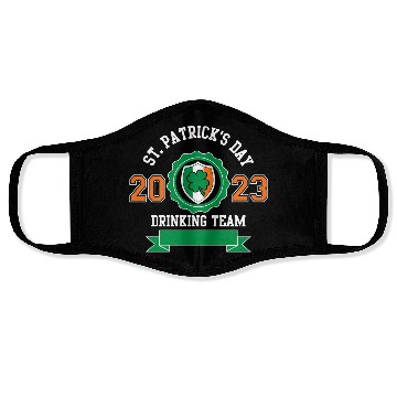 Discover Funny St Patricks Day Drinking Team 2023 Irish Face Masks