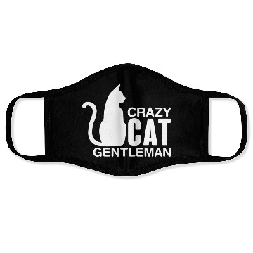 Discover Crazy Cat Gentleman Face Masks