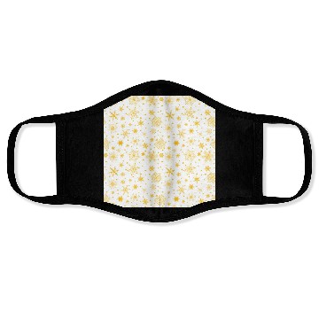 Discover Snowflakes Pattern Yellow White Face Masks