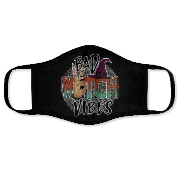 Discover Bad witch vibes Face Masks