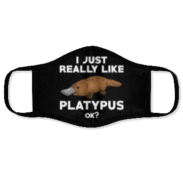Discover Funny Platypus Lover Face Masks