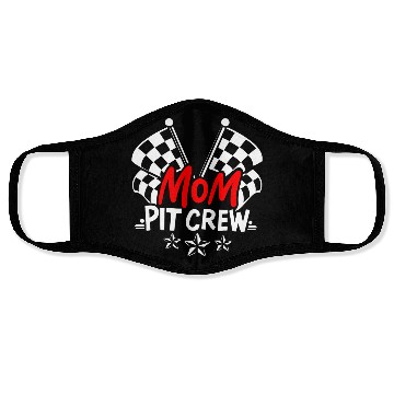 Discover Cool Mothers Day Car Racing Mama Mom Pit Crew Face Masks