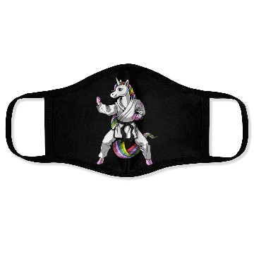 Discover Unicorn Karate Girl Face Masks