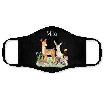 Discover Animal deer rabbit hedgehog Mila Face Masks