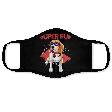 Discover Dog Breed Super Pup Beagle Face Masks