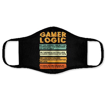 Discover Gamer Logic Gaming Face Masks