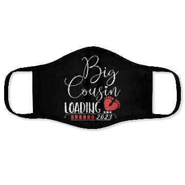 Discover Big cousin loading 2023 for pregnancy announcement Face Masks