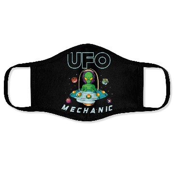 Discover Alien Extraterrestrial Area 51 UFO Space Geek Gift Face Masks