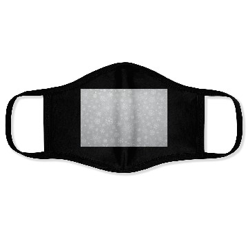 Discover Abstract Grey Snowflakes Pattern Face Masks