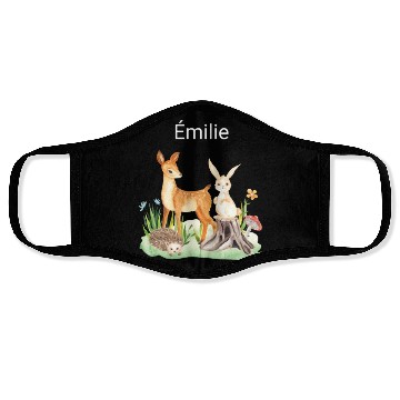Discover Animal deer rabbit hedgehog Émilie Face Masks