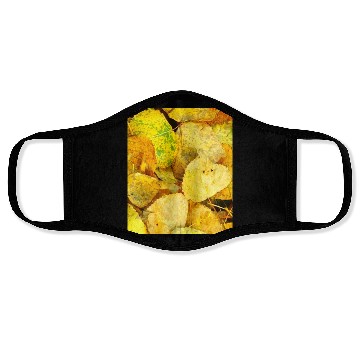 Discover Autumn is coming flowers green orange yellow Great Face Masks