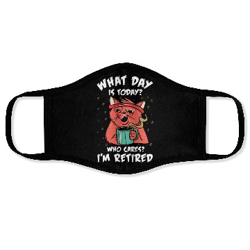 Discover Retired Cat Lover Retirement Face Masks