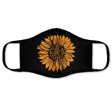 Discover Orange Sunflower Face Masks