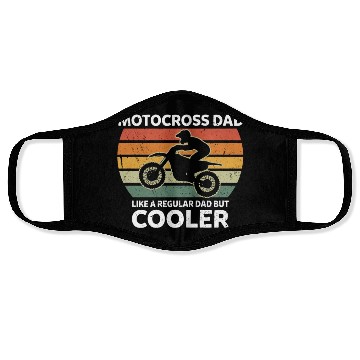 Discover Retro Motocross Dad Like A Regular Dad But Cooler Face Masks