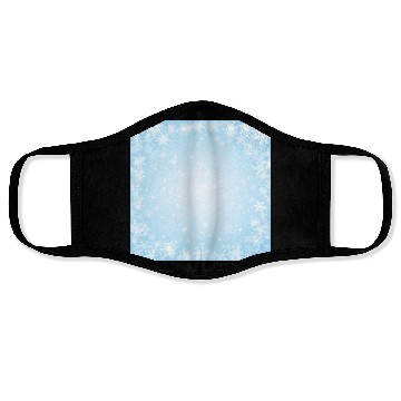 Discover Pretty Blue Snowflakes Pattern Face Masks