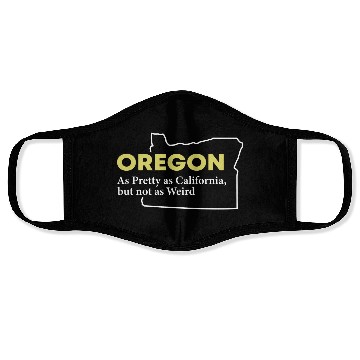 Discover Pretty Oregon Map Design for proud Oregonians Face Masks