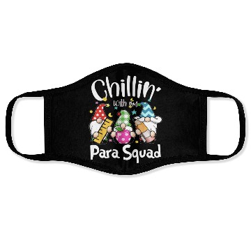 Discover Para Squad Chillin Gnomes Christmas Teacher Face Masks