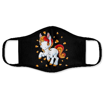 Discover Halloween Unicorn Pony Candy Corn Halloween Face Masks