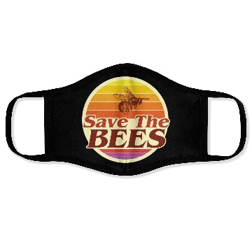 Discover Save The Bees Planet Environmental Retro Vintage C Face Masks