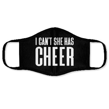 Discover I Can't She Has Cheer Cheerleading Mom Dad Face Masks