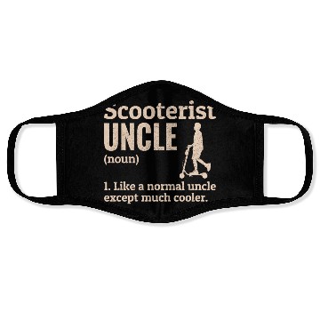 Discover Electric Scooter Driver E-Scooter Scooterist Uncle Face Masks