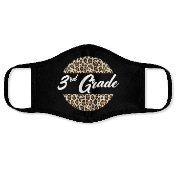 Discover 3rd Grade Cheetah Print School Teacher Student Face Masks