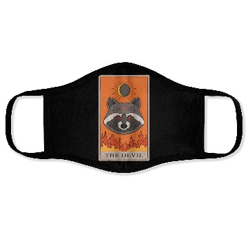 Discover Raccoon Devil Tarot Card Reader Face Masks
