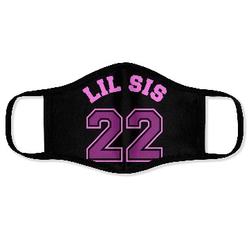 Discover Lil Sis 2022 Little Sister Baby Family Birth Child Face Masks
