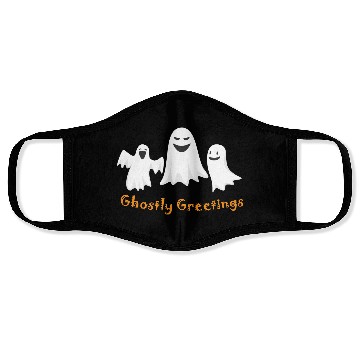 Discover Ghostly Greetings, Halloween Ghostly Greetings Face Masks