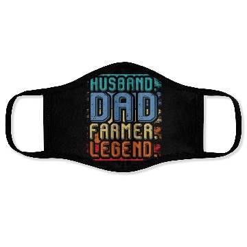 Discover Husband Dad Farmer Legend Face Masks