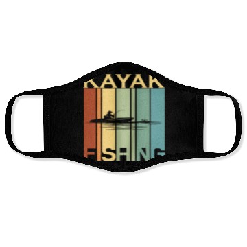 Discover Kayak Fishing Fishing Fisherman Retro Vintage Face Masks