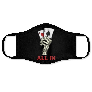 Discover Poker Player Poker Cards Ace Skeleton Hand Poker Face Masks
