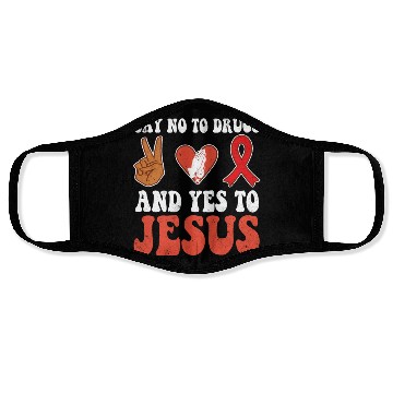Discover Peace Ribbon Week Awareness Yes Jesus Wear Red Face Masks