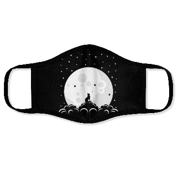 Discover Cute Cat Lover Kitten Moon Face Masks