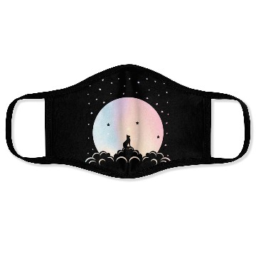 Discover Cat Lover Kitten Moon Pastel Face Masks