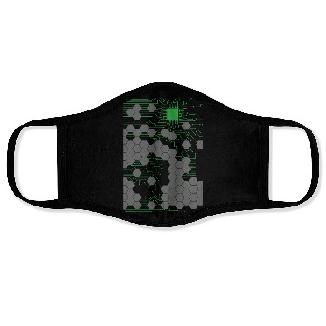 Discover Computer Science Circuit Board Face Masks